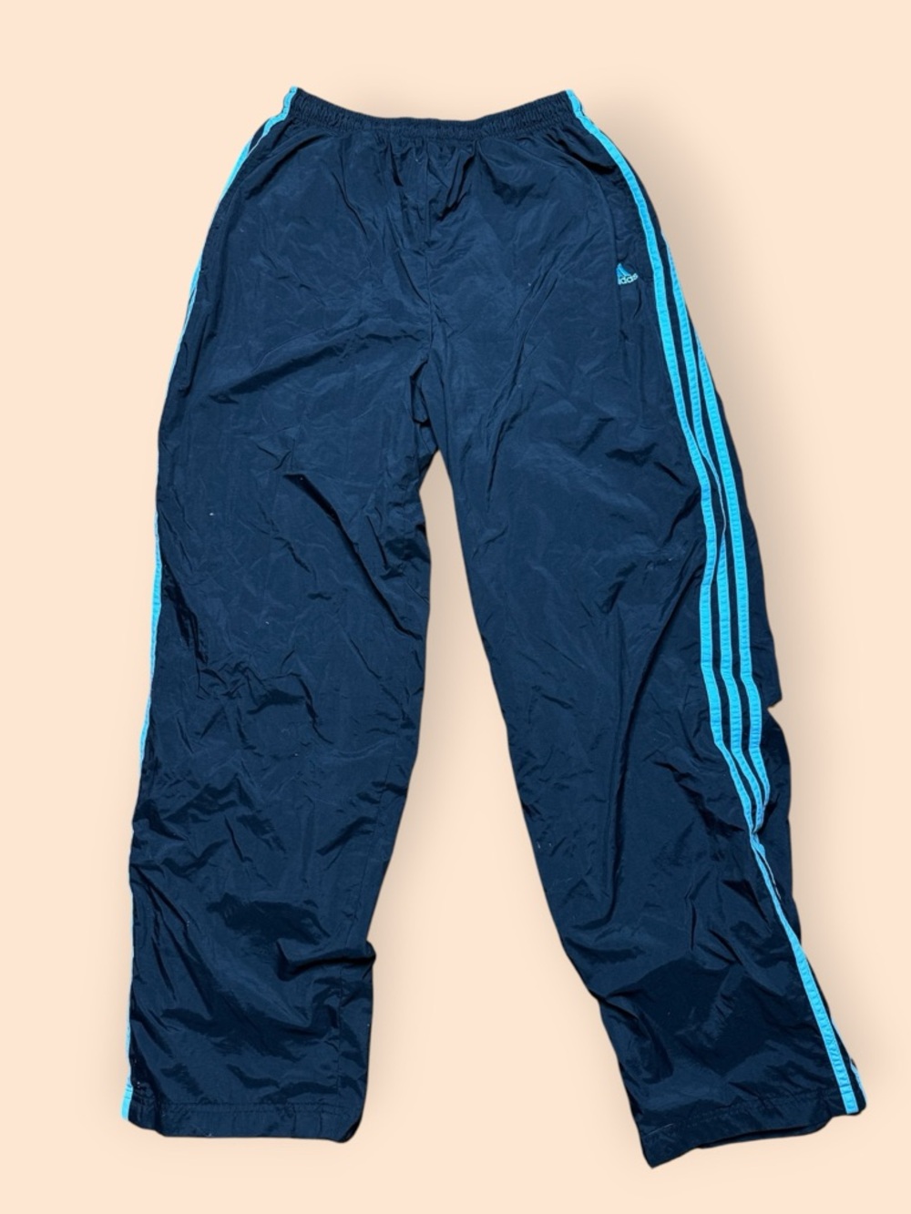 Vintage Adidas Y2K Windbreaker Pants Large Black Vtg 2000s